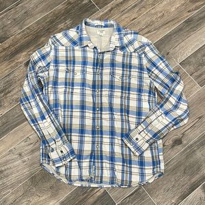Lucky Brand plaid pearl snap shirt